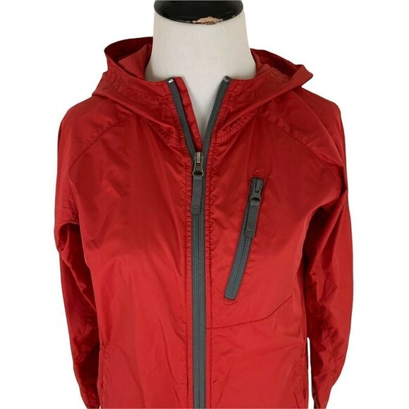 Columbia Children's Size 10/12 Windbreaker with Hoodie Omni-Shield Red - Picture 2 of 5